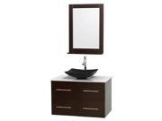 36 in. Vanity in Espresso with Avalon Marble Sink