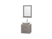 Single Bathroom Vanity Set with Avalon White Marble Sink