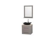 Bathroom Vanity Set in Gray Oak with Arista Black Granite Sink