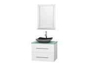 30 in. Single Bathroom Vanity in White with Countertop