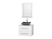 30 in. Bathroom Vanity in White with Man Made Stone Countertop