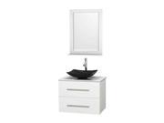 30 in. Vanity in White with Man Made Stone Countertop