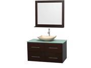 42 in. Vanity Set in Espresso with Arista Ivory Marble Sink