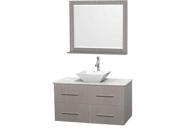 42 in. Vanity Set in Gray Oak with Pyra White Porcelain Sink