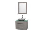 Bathroom Vanity Set in Gray Oak with Mirror