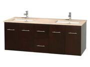 Eco friendly Double Bathroom Vanity with Undermount Square Sink