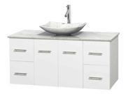 Eco friendly Wooden Single Sink Bathroom Vanity in White