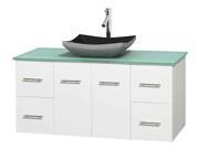 48 in. Eco friendly Wooden Single Sink Bathroom Vanity in White
