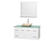Eco friendly Wooden Single Bathroom Vanity with Mirror