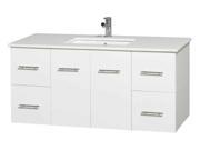 Eco friendly Single Bathroom Vanity with Undermount Square Sink