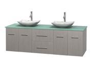 4 Door Double Bathroom Vanity with Carrera Marble Sinks