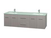 2 Drawer Double Bathroom Vanity with Square Sinks
