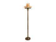 65 in. Crackle Hurricane Floor Lamp w 14 in. Tamoshanta Shade