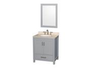 Single Bathroom Vanity with Sink and Mirror