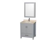 Single Bathroom Vanity with Square Sink and Medicine Cabinet