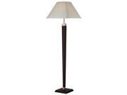 1 Light Floor Lamp with Flax Shade