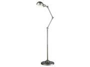 1 Light Floor Lamp in Burnished Silver Finish