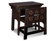 Desk with Hidden Chair in Antique Black Finish