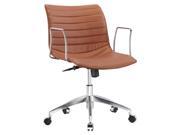 Comfy Mid Back Office Chair in Light Brown