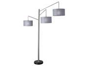 Arc Lamp with 3 Drum Shades
