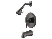 Tub and Shower Faucet in Brushed Bronze