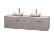 80 in. Contemporary Double Bathroom Vanity with Counter Space