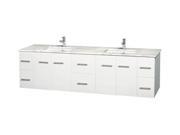 80 in. Modern Double Bathroom Vanity with Six Functional Drawers
