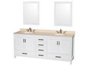 Bathroom Vanity Set with Oval Sink in White