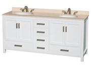 35 in. Double Bathroom Vanity with Countertop