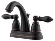 Lavatory Faucet with Twin Handle in Oil Rubbed Bronze
