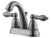 Lavatory Faucet with Twin Handle in Satin Nickel