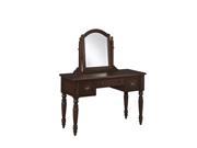 Vanity and Mirror Set in Aged Bourbon Finish