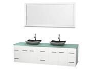 80 in. Double Bathroom Vanity Set in White with Altair Sinks