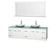 Double Bathroom Vanity Set in White with Countertop