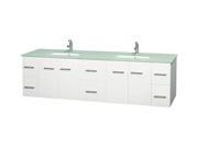 80 in. Bathroom Vanity in White with Countertop