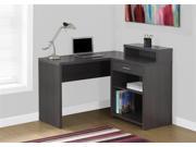 Computer Desk in Gray Corner with Storage