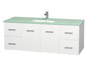 60 in. Single Bathroom Vanity with Undermount Square Sink