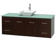 Bathroom Vanity in Espresso with Pyra White Porcelain Sink
