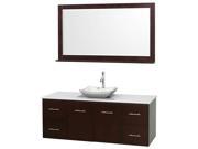Bathroom Vanity with Mirror and White Stone Countertop