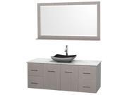 Bathroom Vanity Set in Gray Oak with Countertop