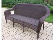 Resin Wicker Three Person Settee Honey