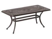 Florentine Rectangular Cast Aluminum Coffee Table