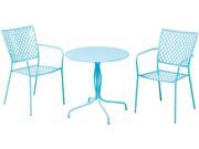 3 Pc Martini Bistro Set in Sky Blue Finish