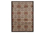 Rectangular Power Loomed Rug in Beige and Burgundy 3 ft. L x 2 ft. W 3 lbs.