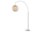 Arch Floor Lamp with Rattan Shade