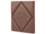 Hammered Copper Tile with Diamond Design Set of 4