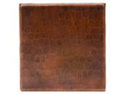 4 in. Hammered Copper Tile Set of 4