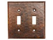 Copper Switchplate Double Toggle Switch Cover in Quantity 2