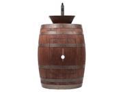 Wine Barrel Vanity with Square Sink and Faucet in Whiskey Finish