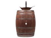 Wine Barrel Vanity with Leaf Sink and Faucet in Whiskey Finish